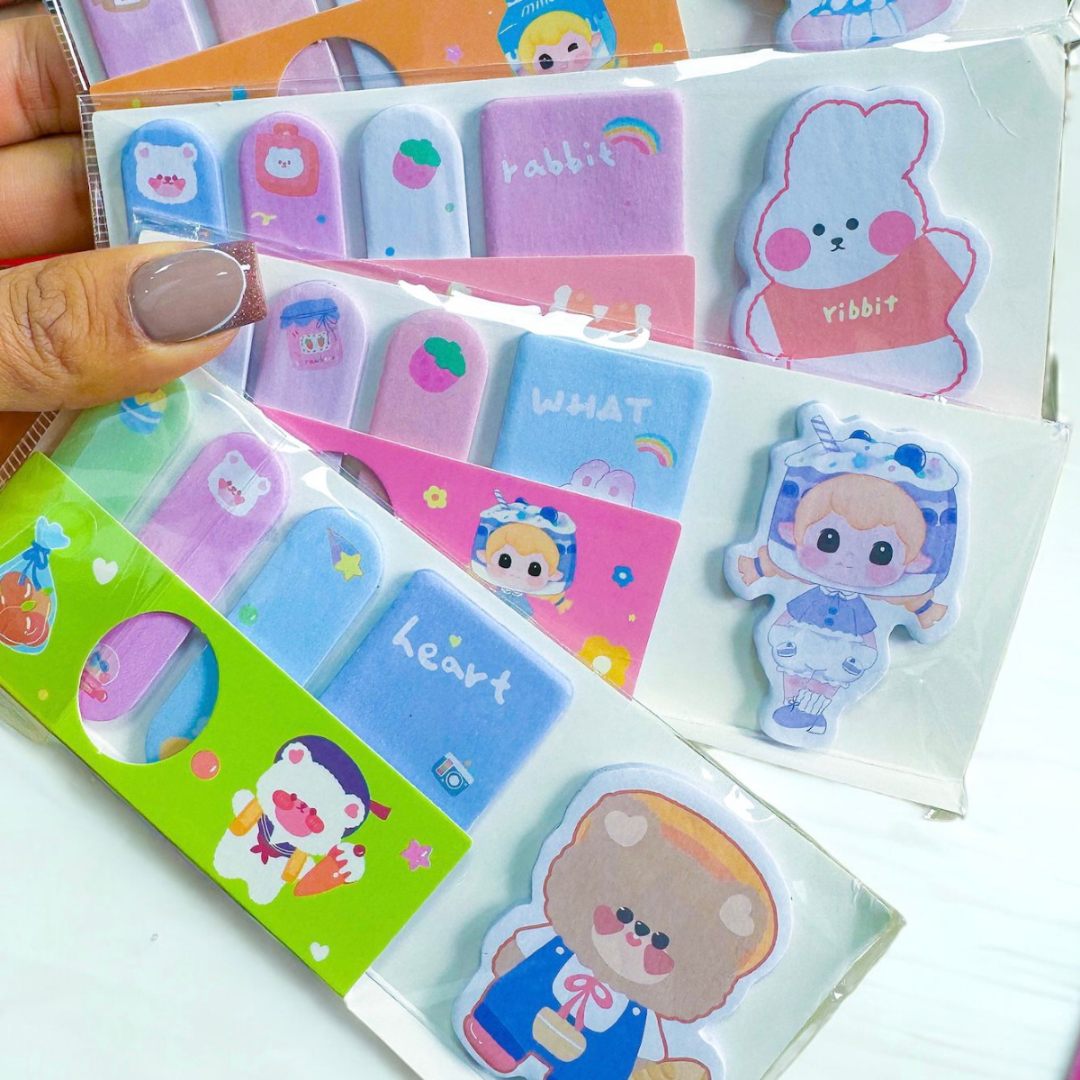 Banderitas Adhesivas Muñequita Kawaii