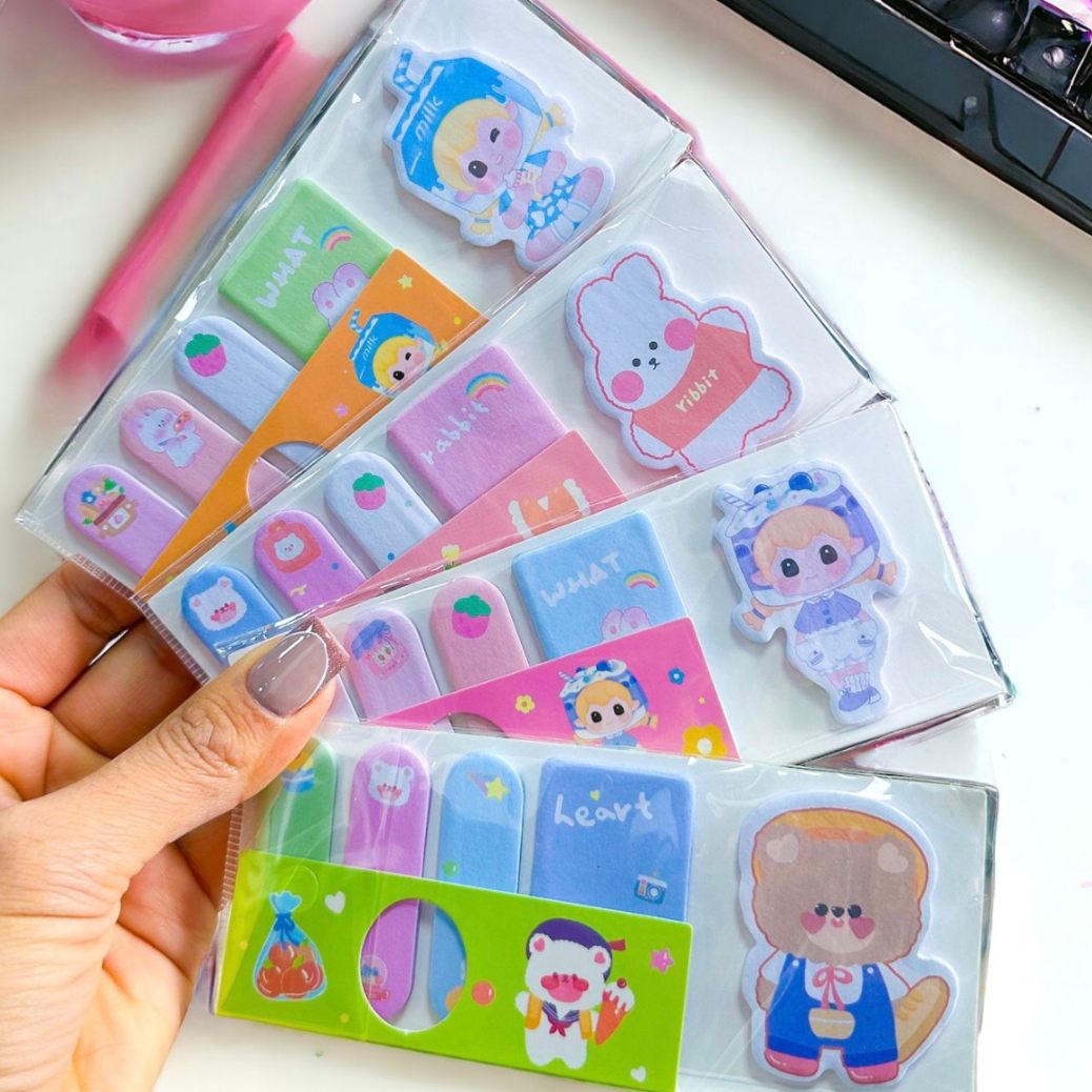 Banderitas Adhesivas Muñequita Kawaii