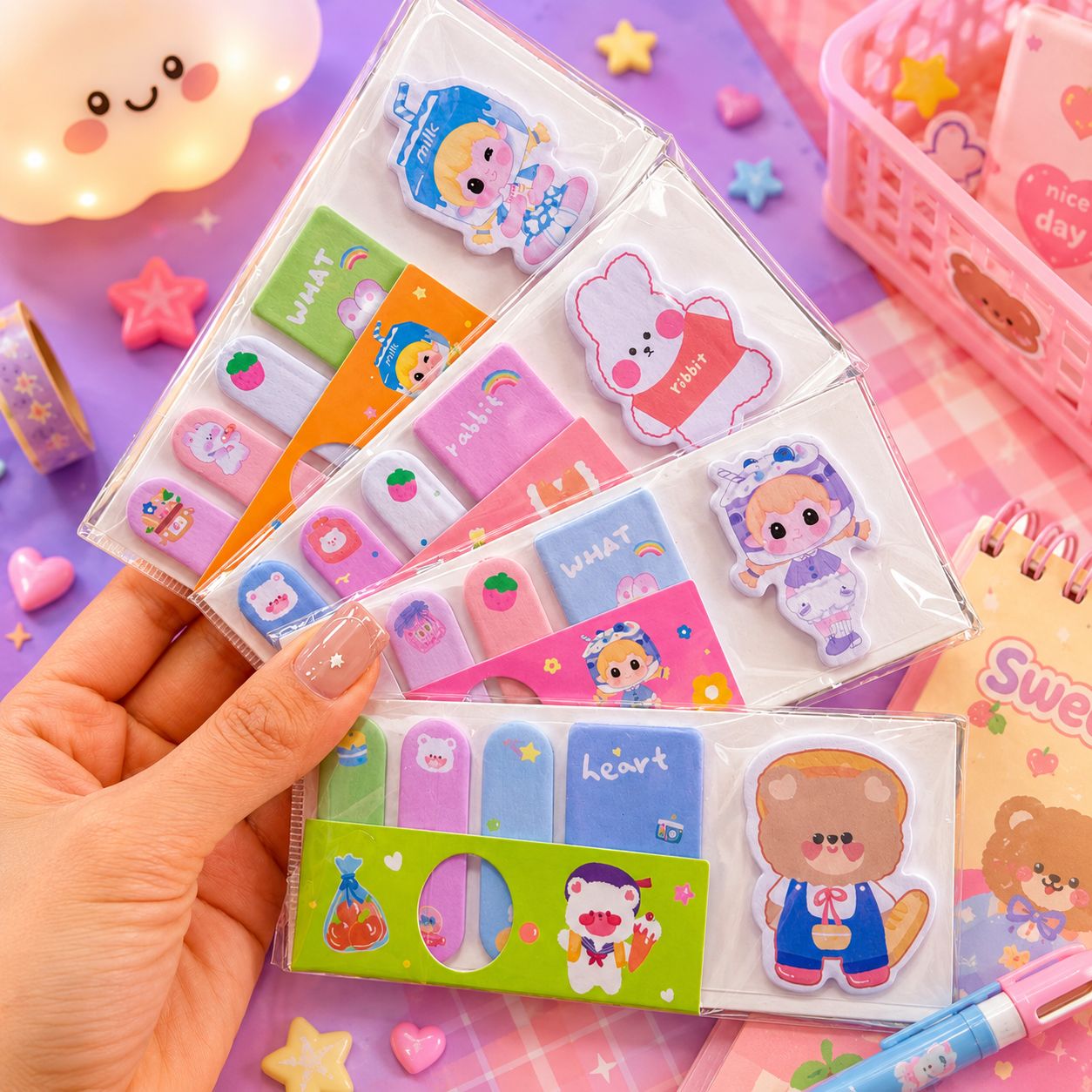 Kawaii Girl Sticky Flags