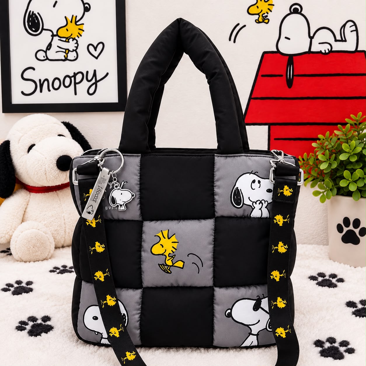 Bolso Snoopy Gris Primavera