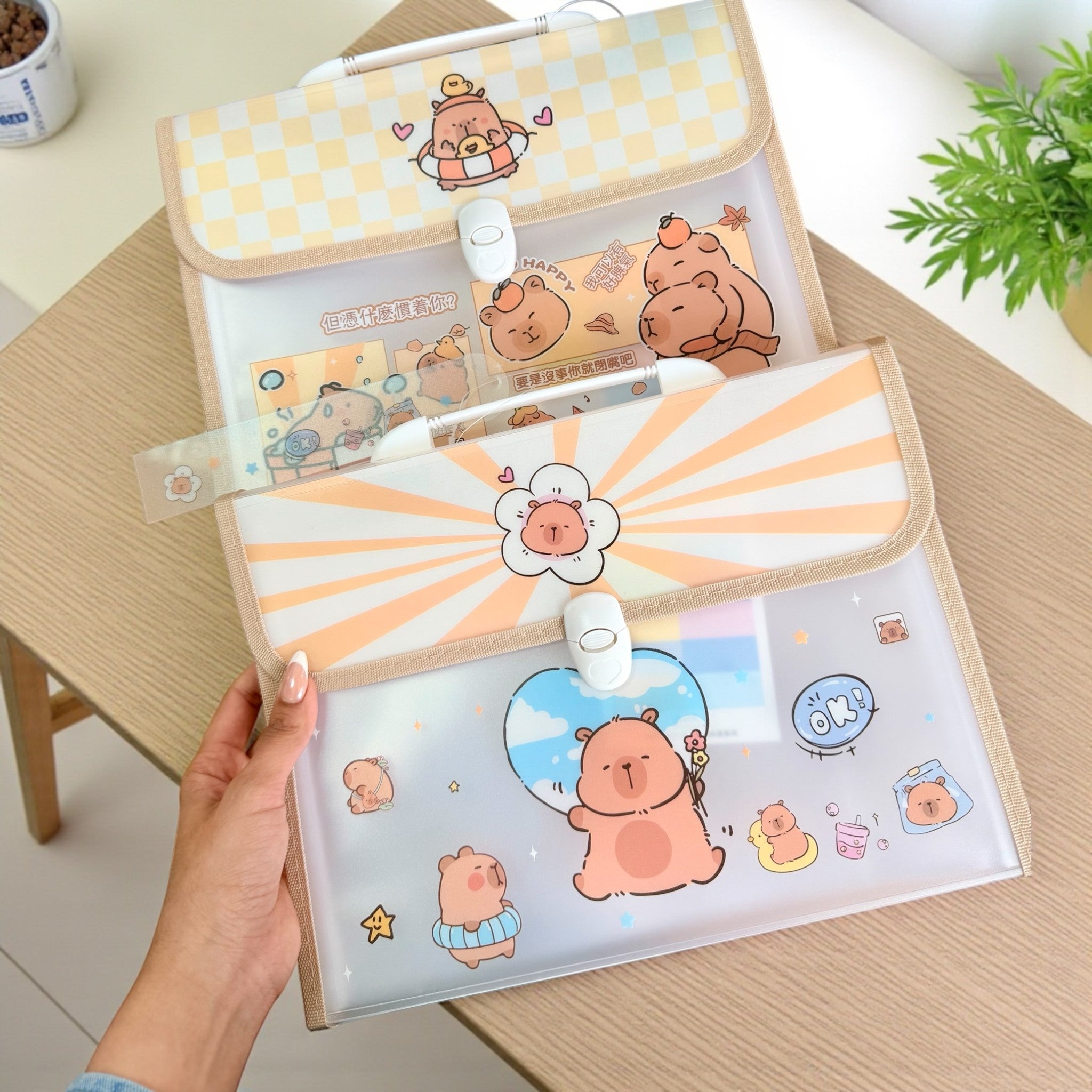 Carpeta Boton Horizontal Capybara