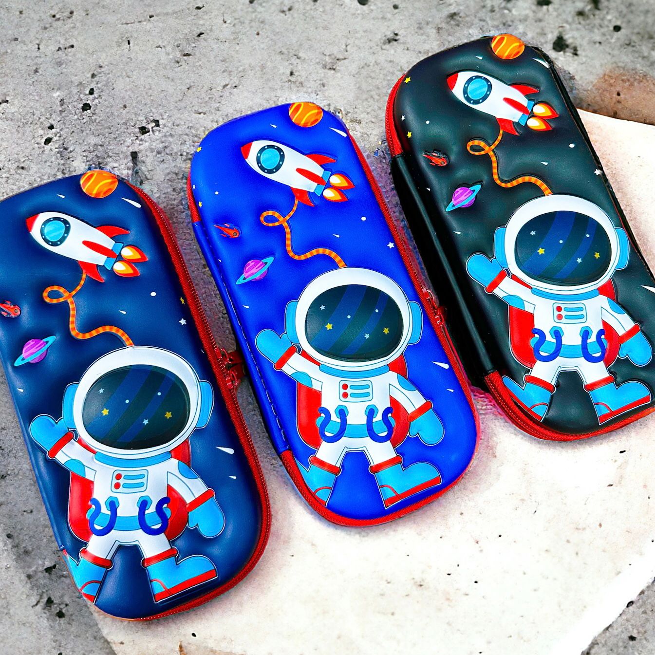 Cartuchera Astronauta Pasta Dura con Relieve