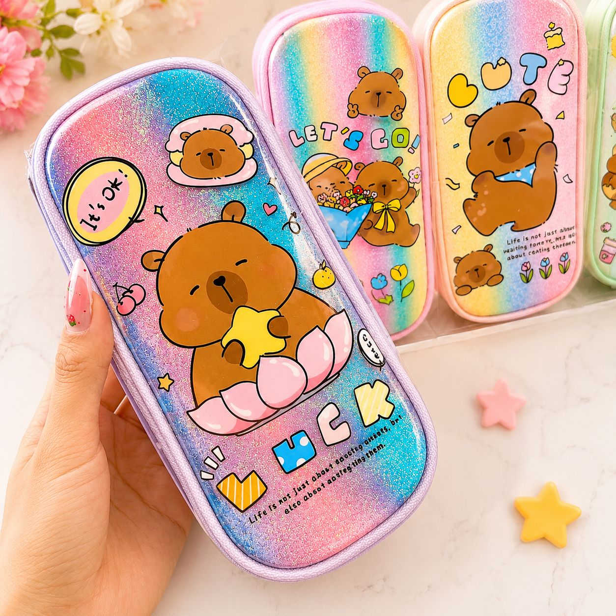 Cartuchera Capybara Glitter