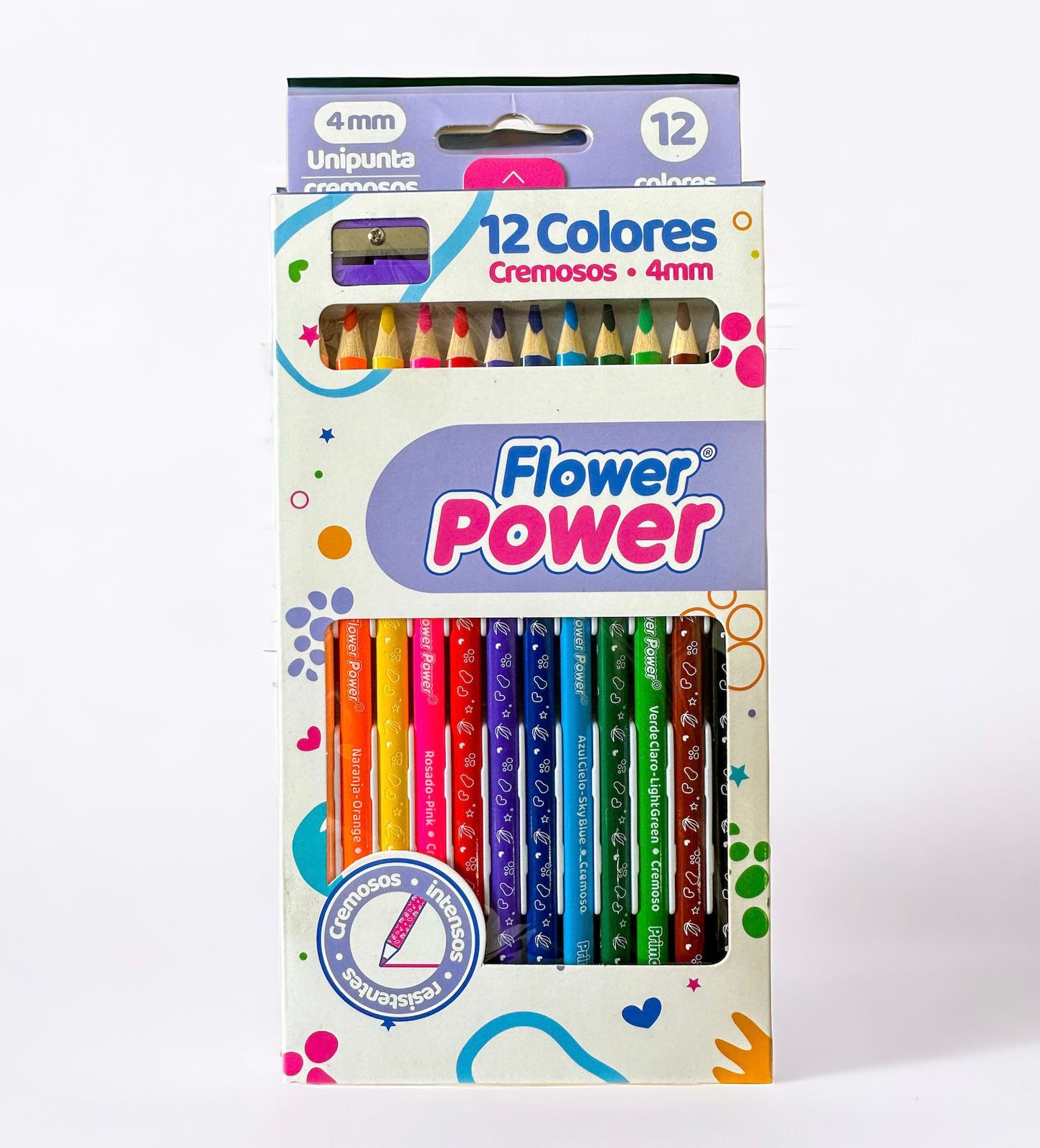 Colores Primavera Flower Power x12 Cremosos