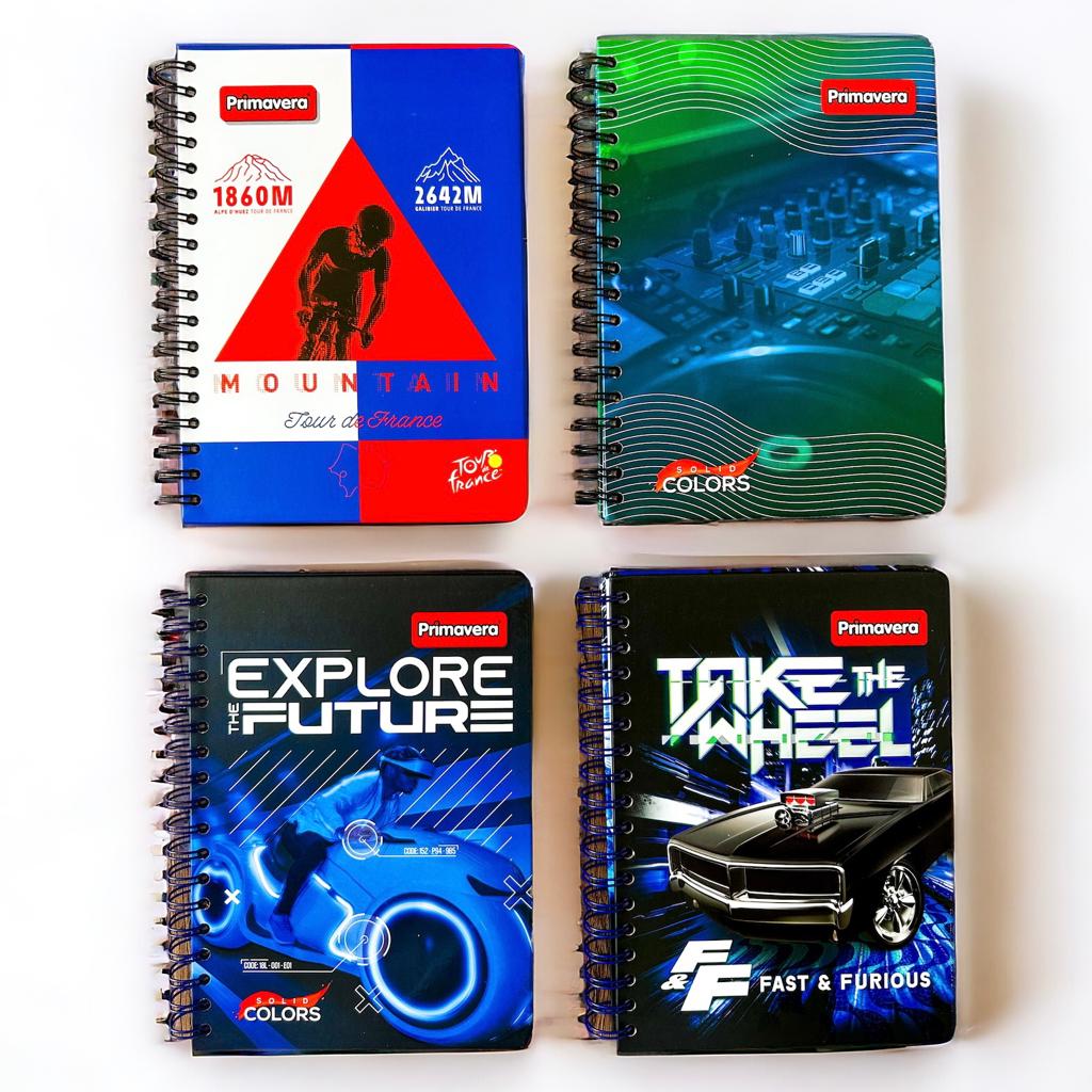 Cuaderno Primavera 5 Materias Argollado Hombre Cuadros