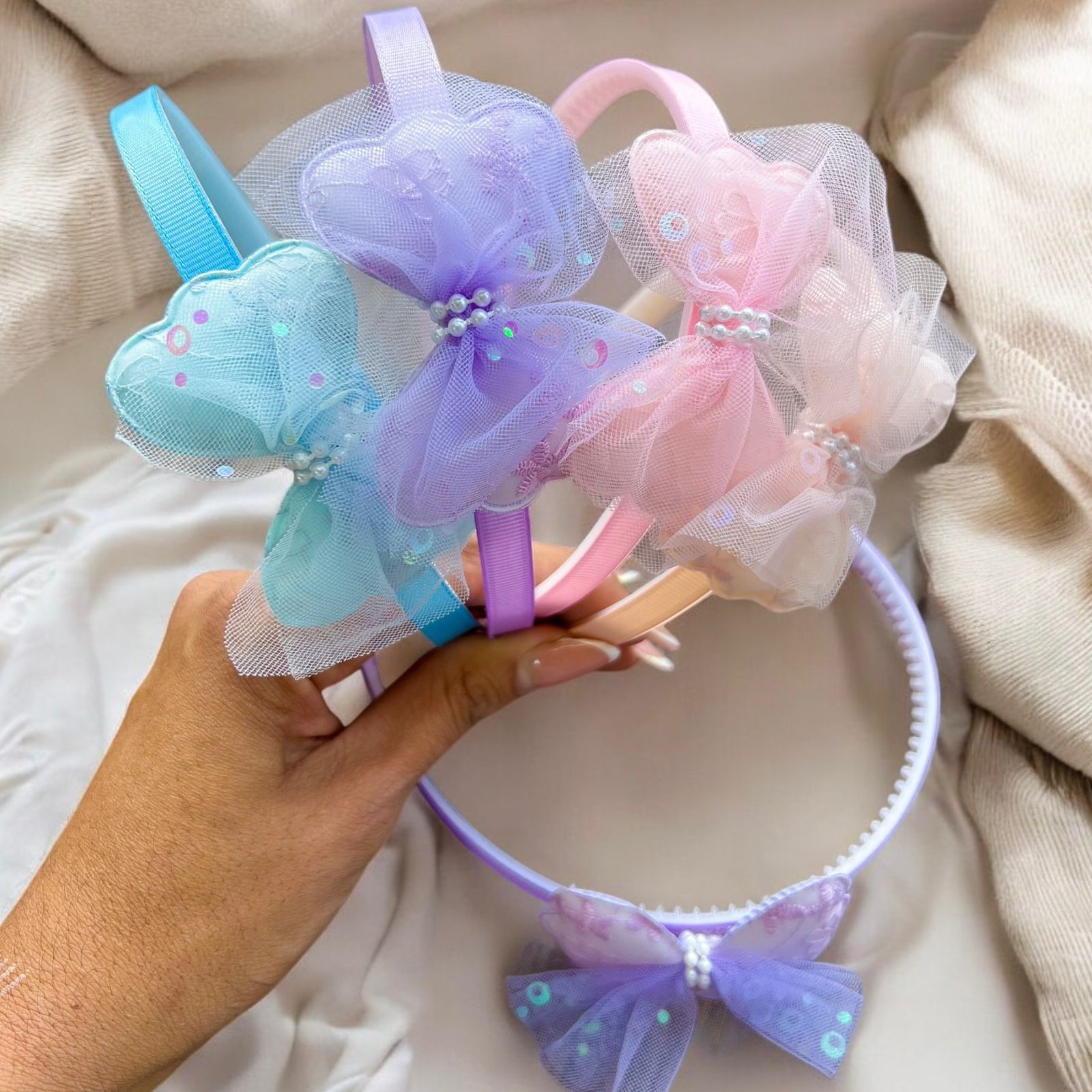 Diadema con Moño Pastel