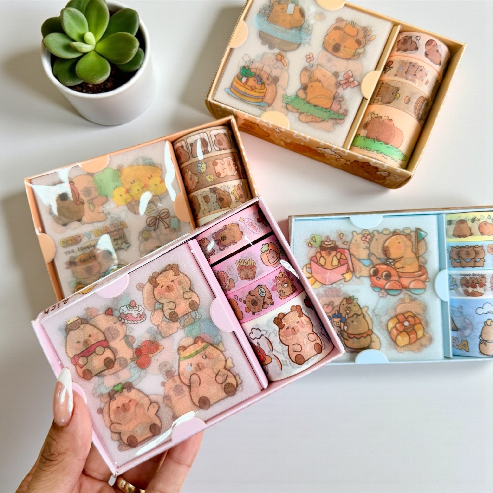 Kit de Cintas y Stickers Capybara