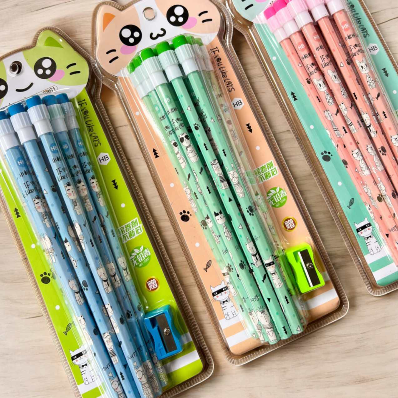 Kit de Lápices Gatito Colores