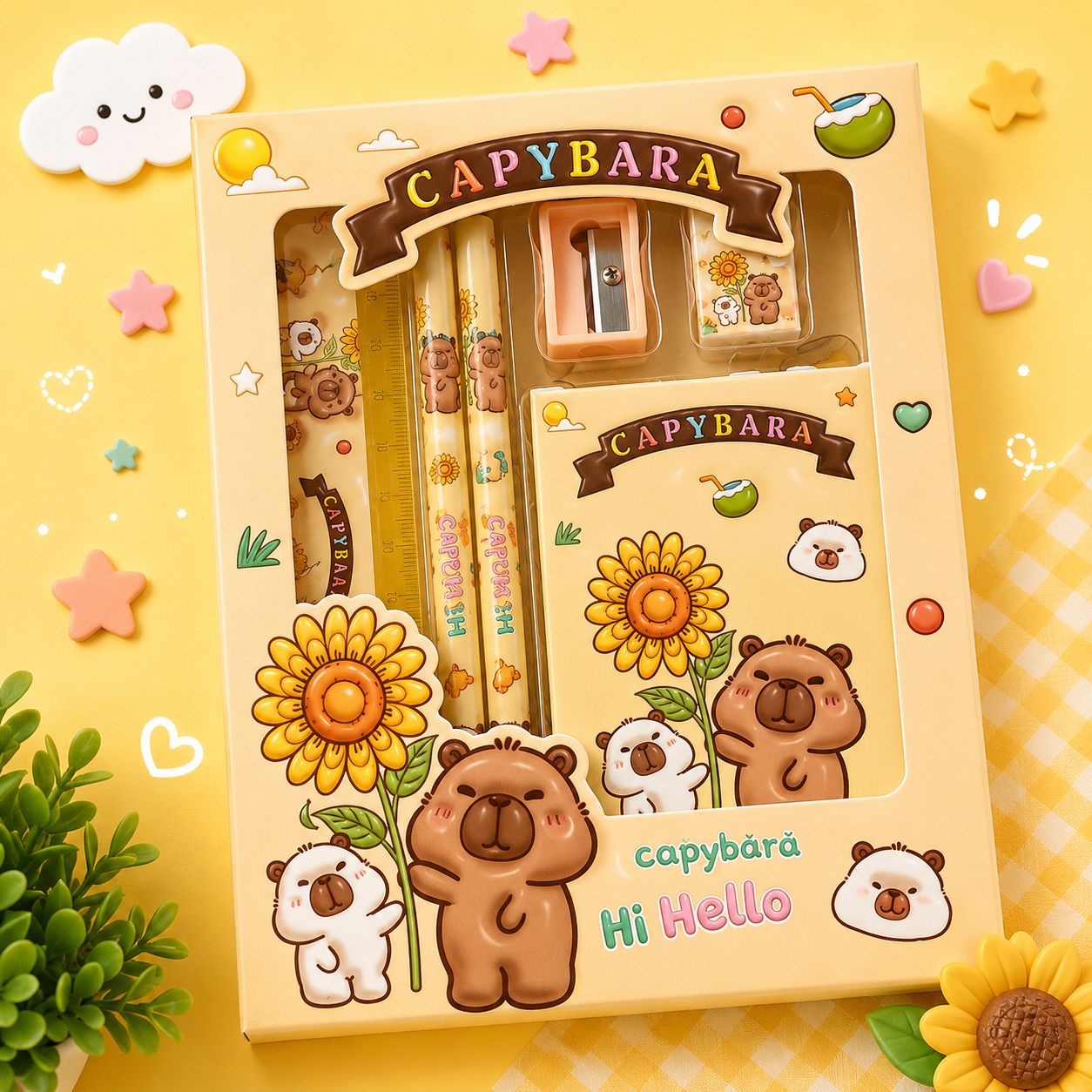 Capybara Stationery Set