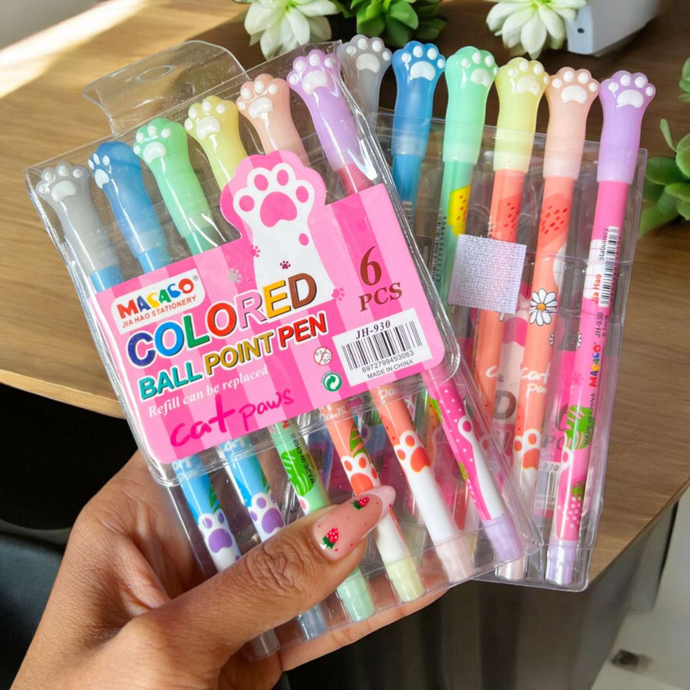 Kit x6 Lapicero Huellitas de Colores
