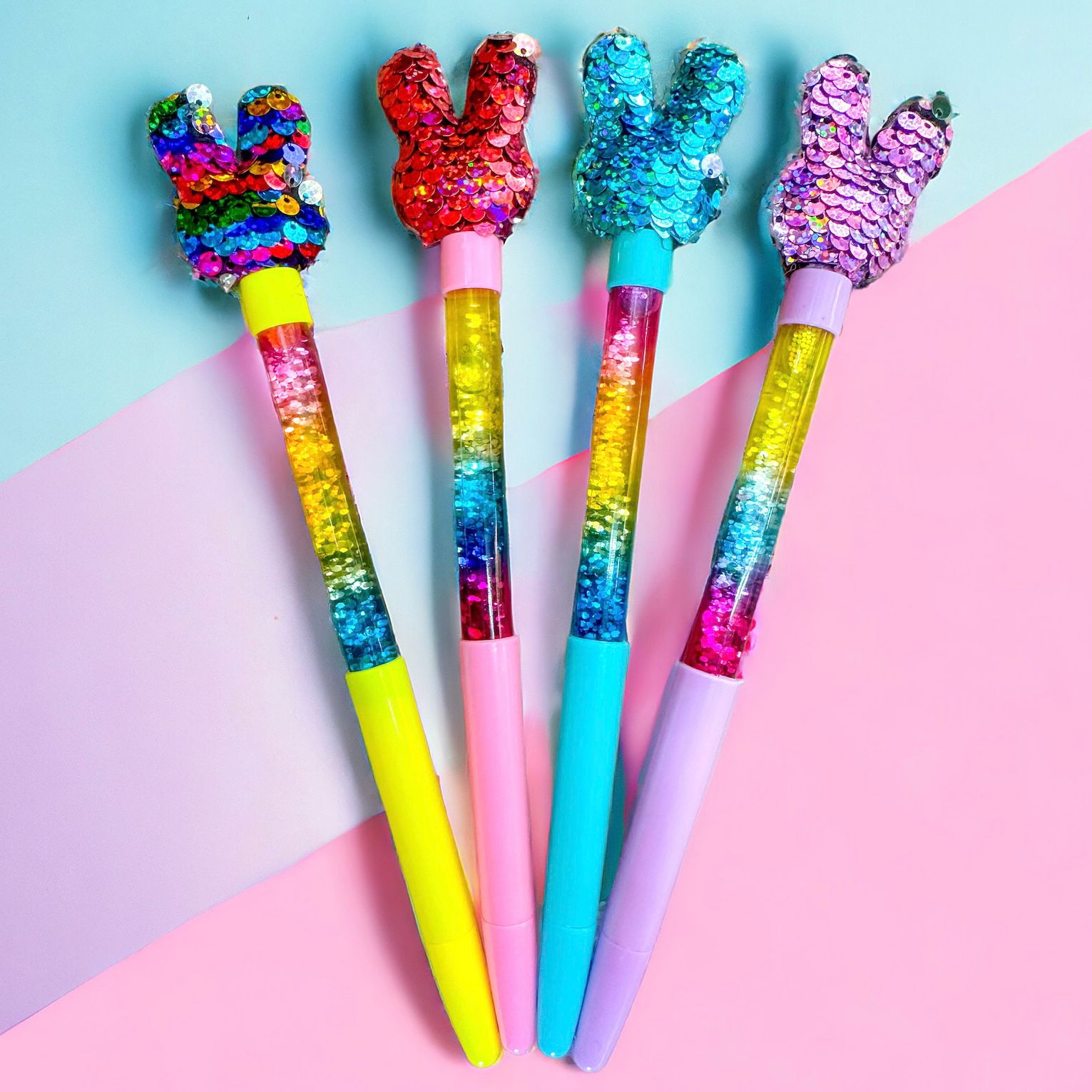 Lapicero Agua Glitter Conejo Lentejuela