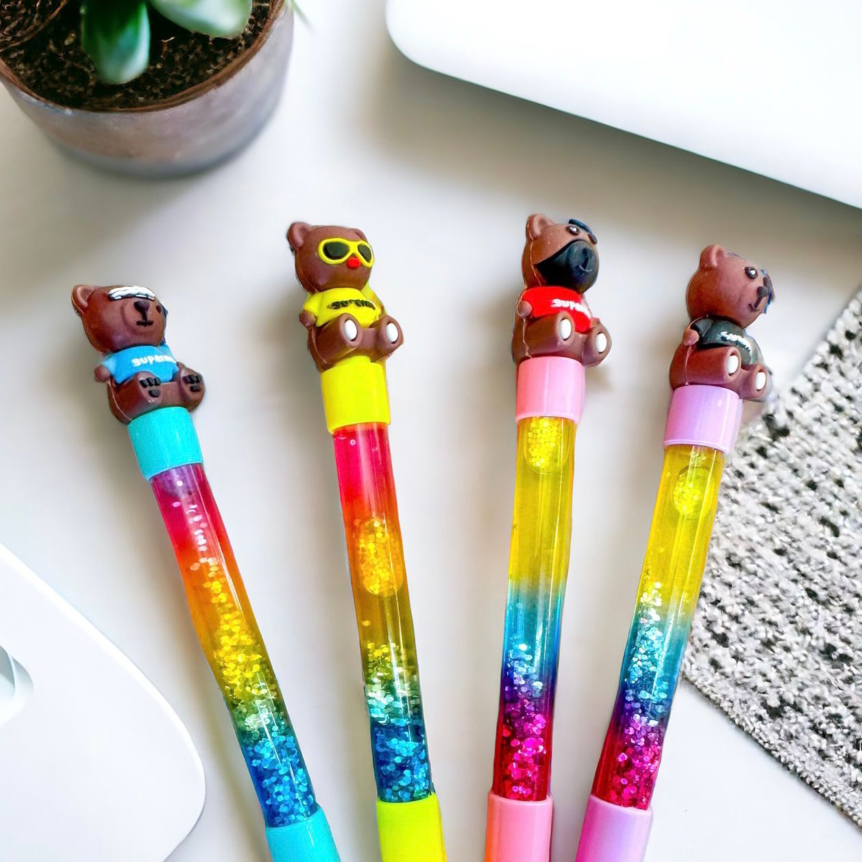 Lapicero Agua Glitter Osito Supreme