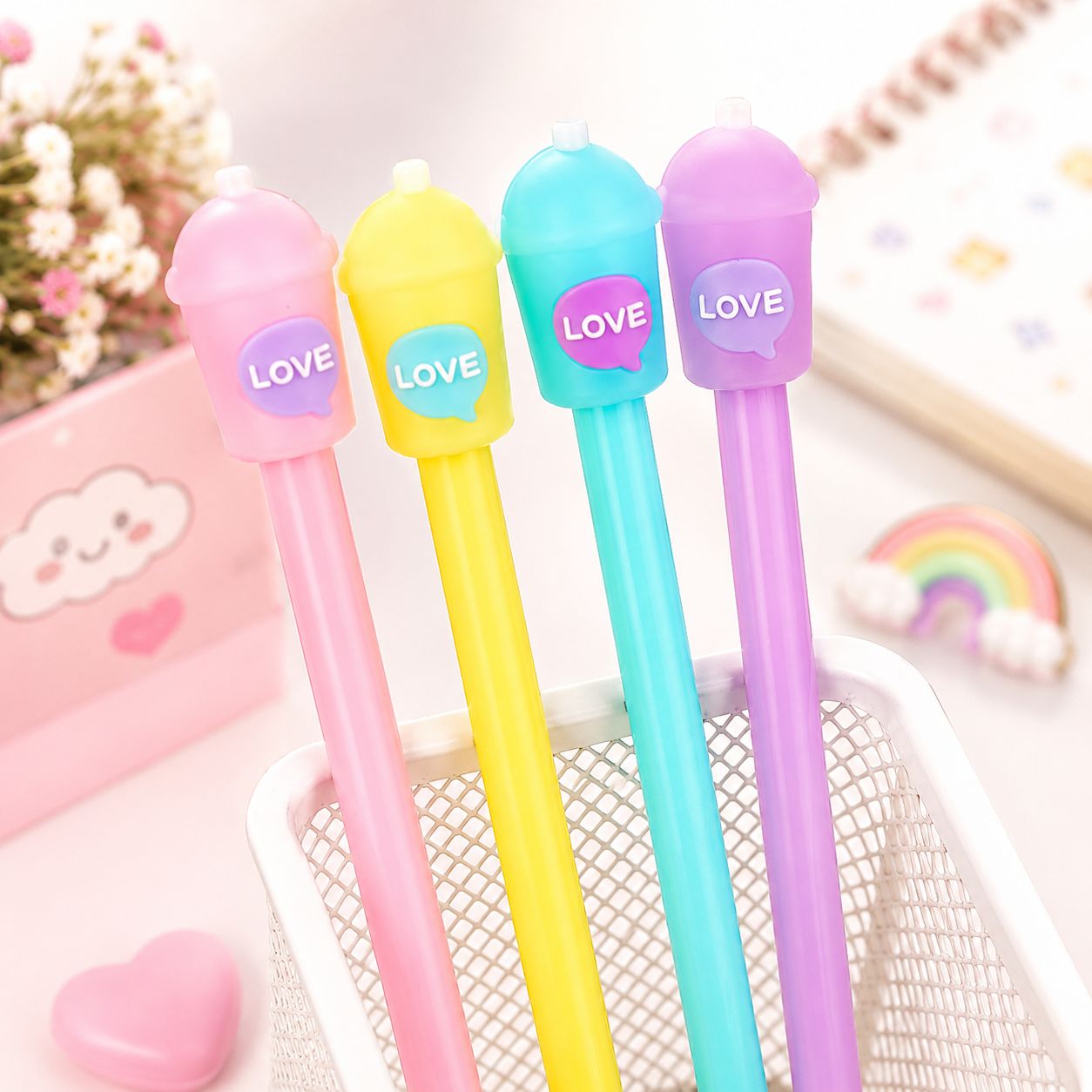 Pen Drink Love Kawaii