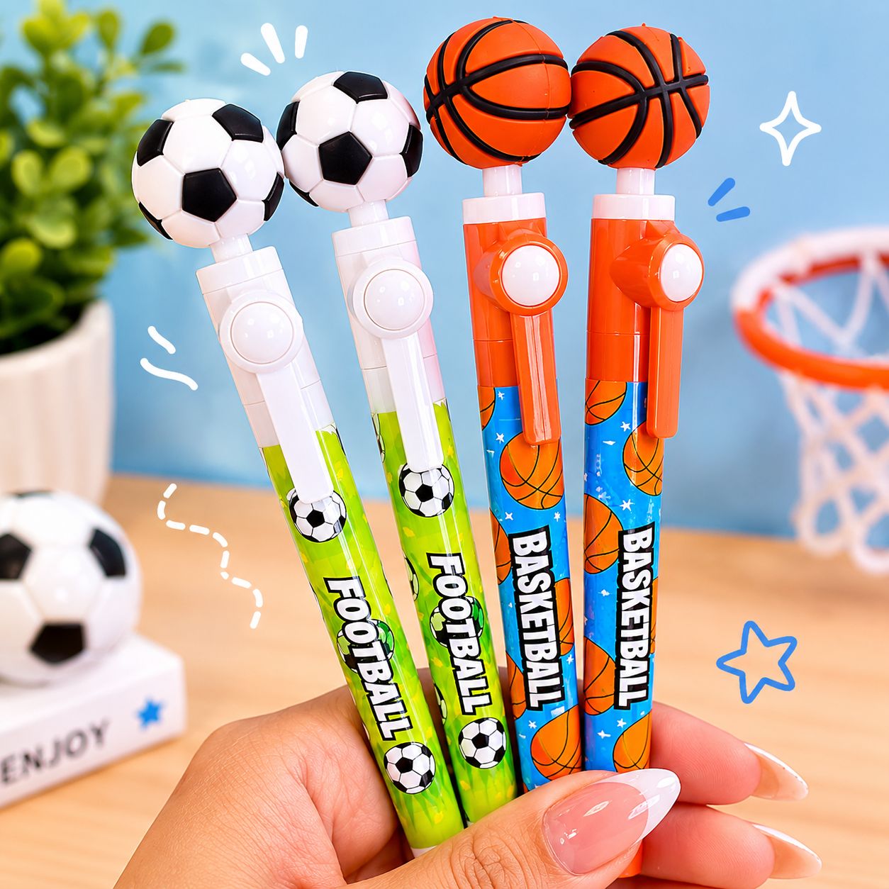 Rotating Pen Base Basketballs
