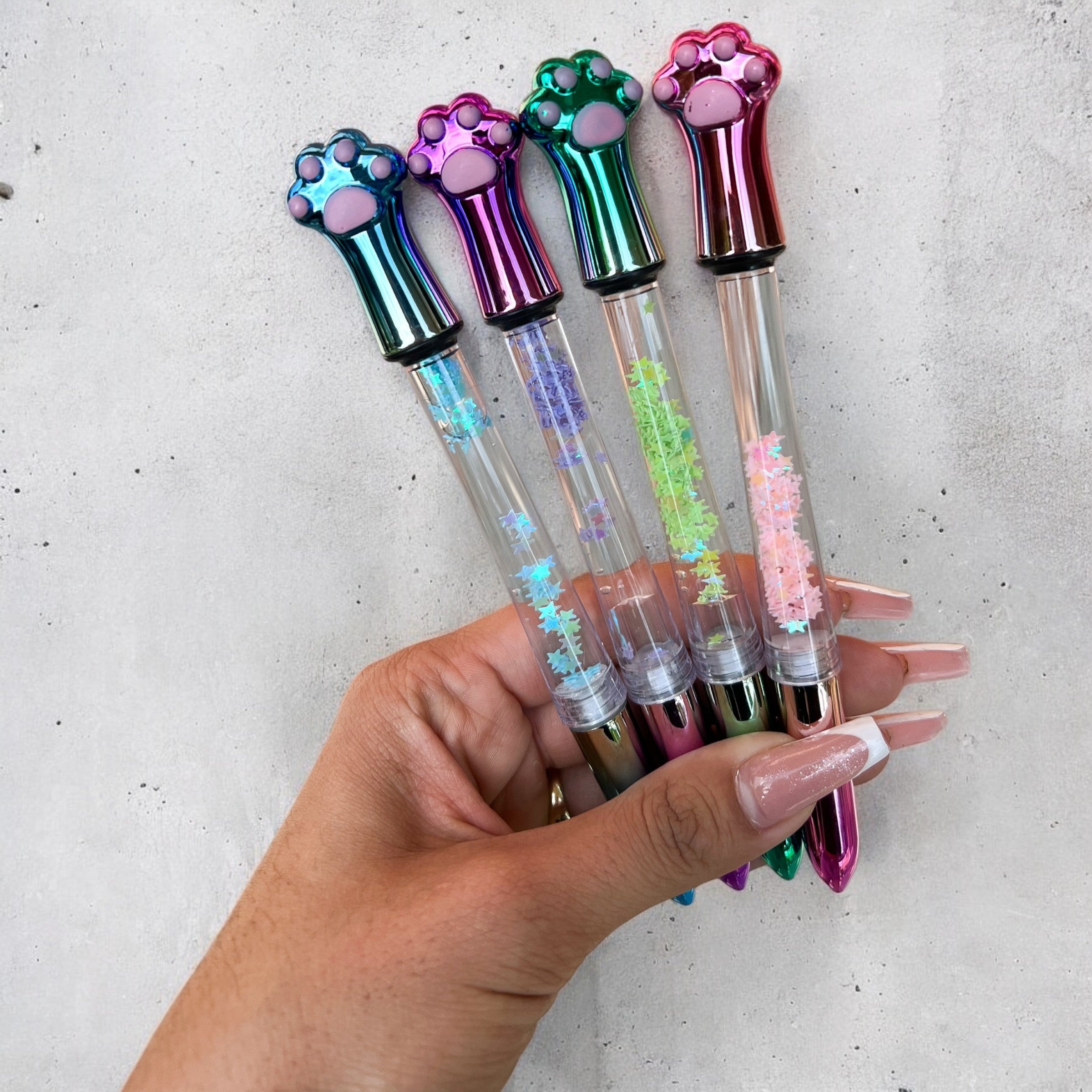 Lapicero Huellita Glitter Metalico