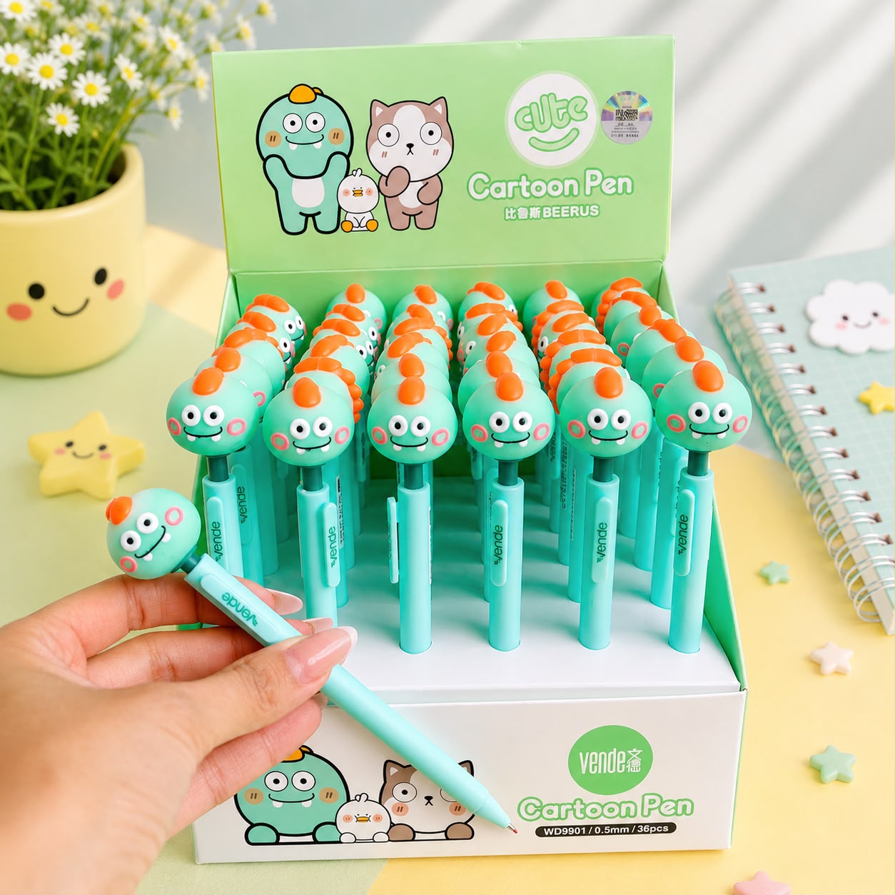 Kawaii Dino Retractable Pen