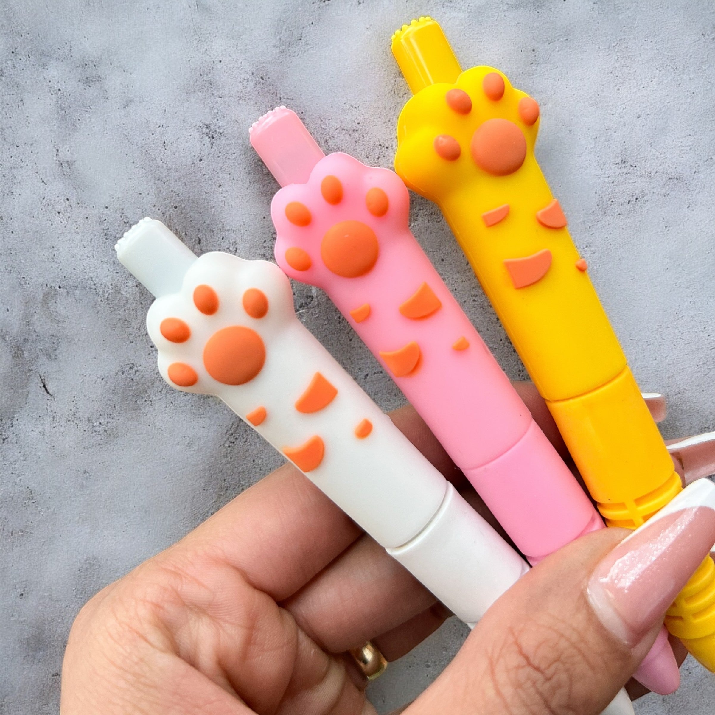 Lapicero Retráctil Huellita Kawaii