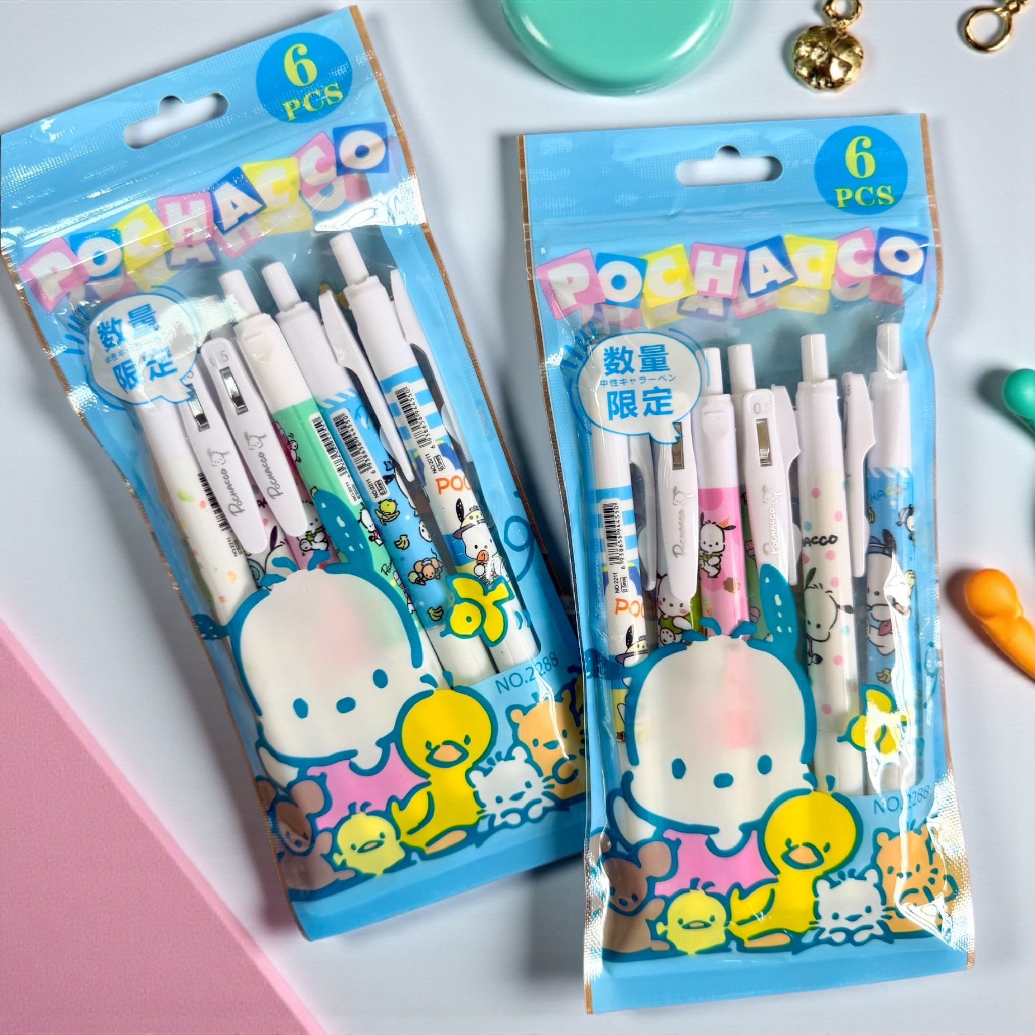 Lapiceros Retráctiles Pochaco x6