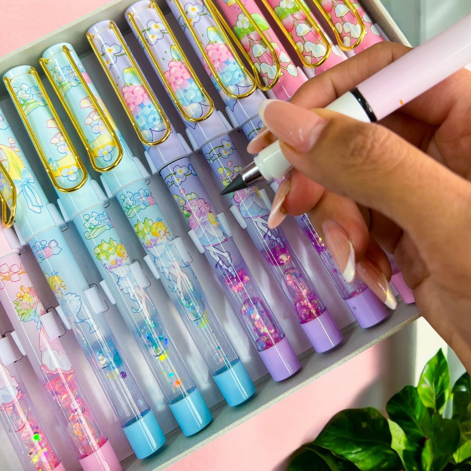 Lápiz Infinito Agua Glitter Kawaii