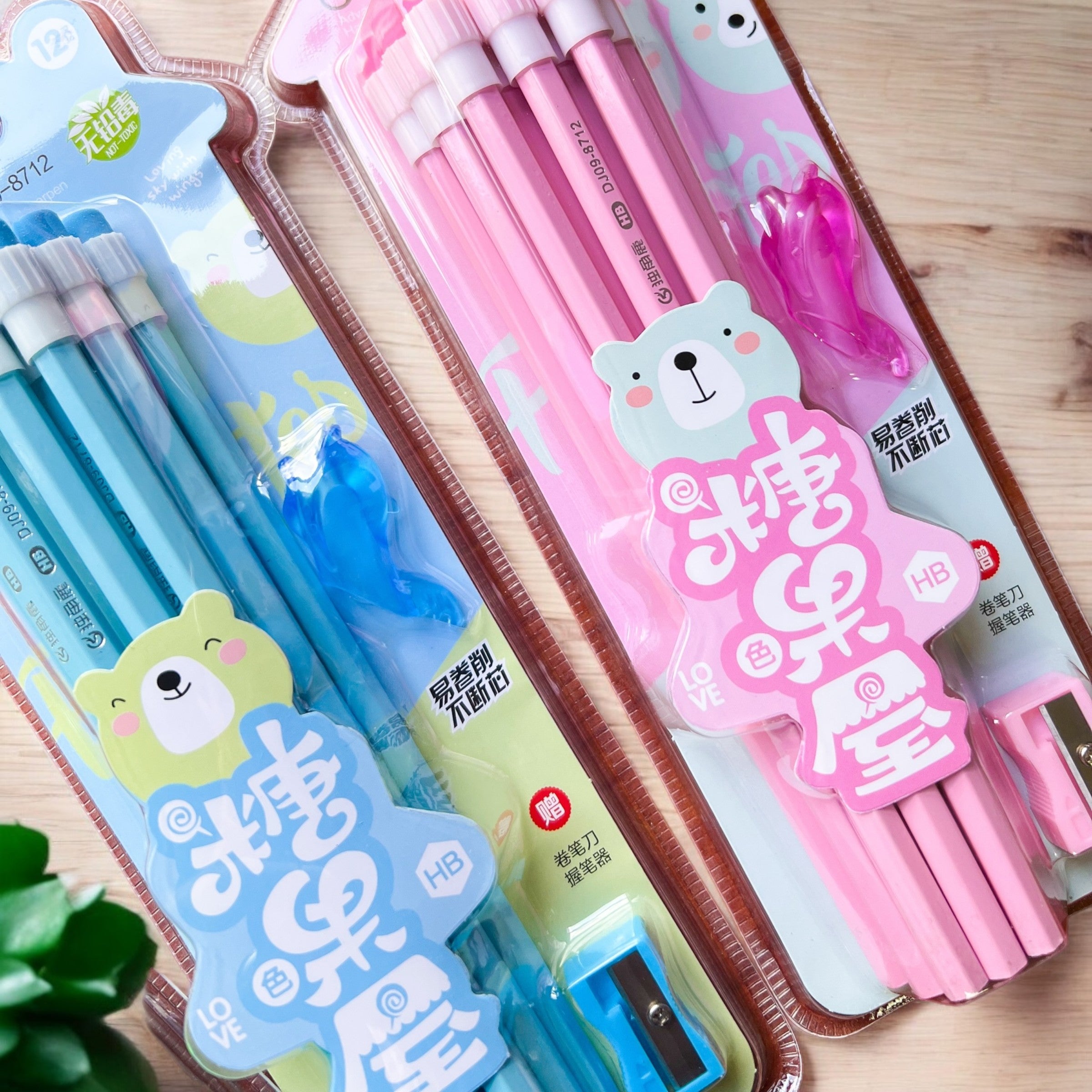 Lápiz Osito con Sacapunta x12