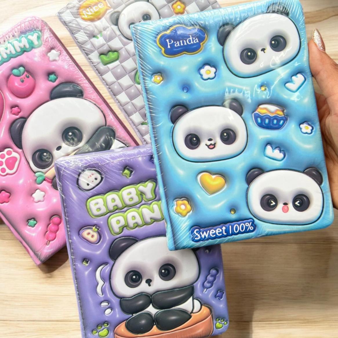 Libreta Acolchada Osito Panda con Relieve