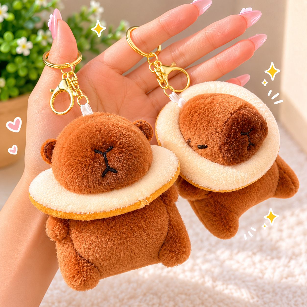 Llavero Peluche Capybara con Collar