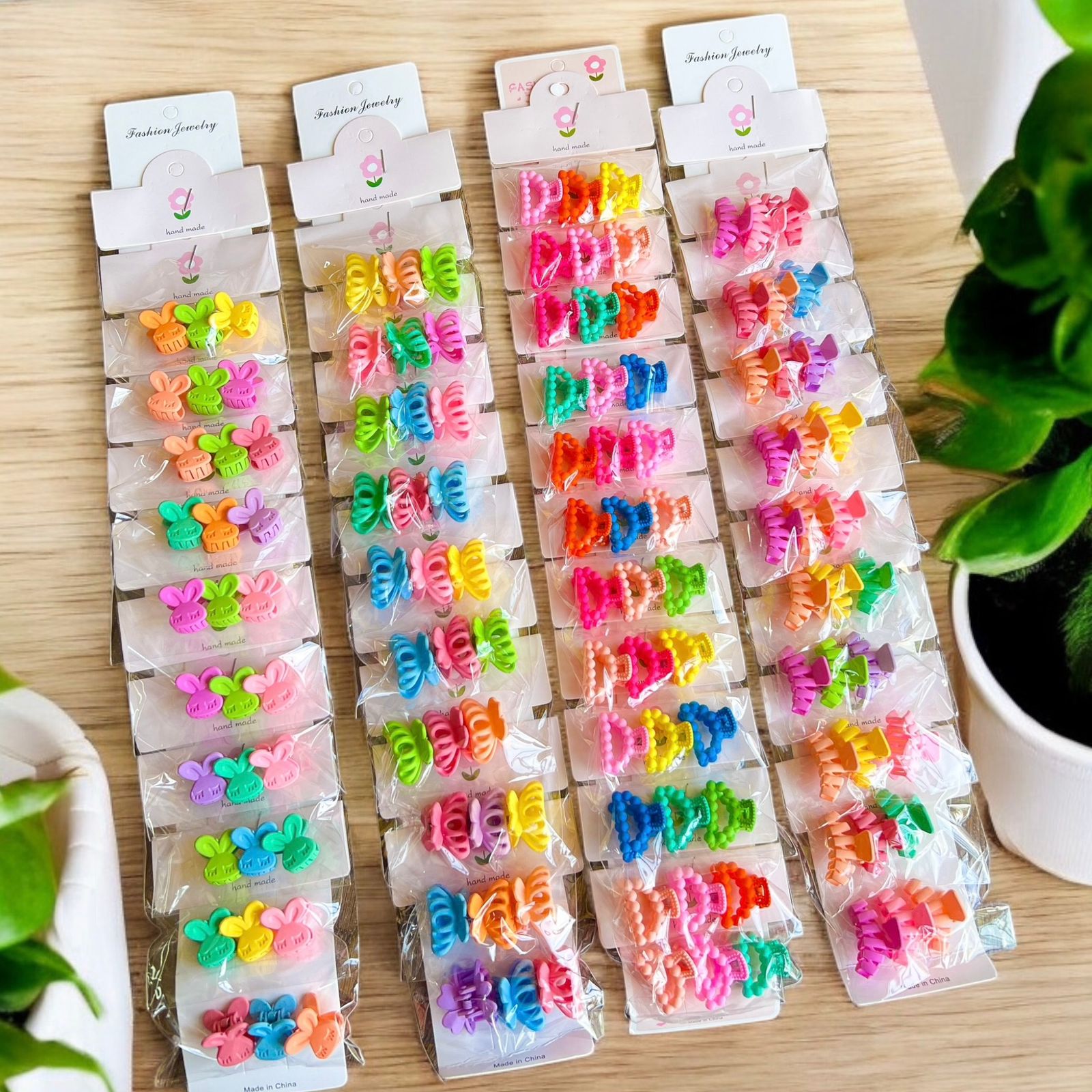 Mini Caimanes para Cabello Tira x10