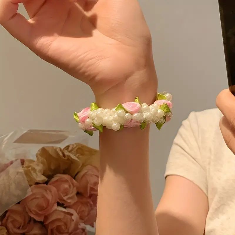 Moña Perlas con Flores