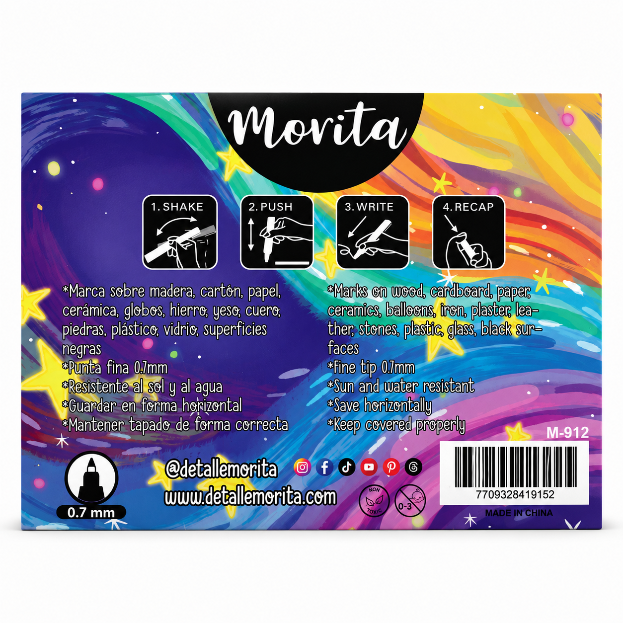 PRE-VENTA Acrylic Rainbow Morita x28 0.7 mm