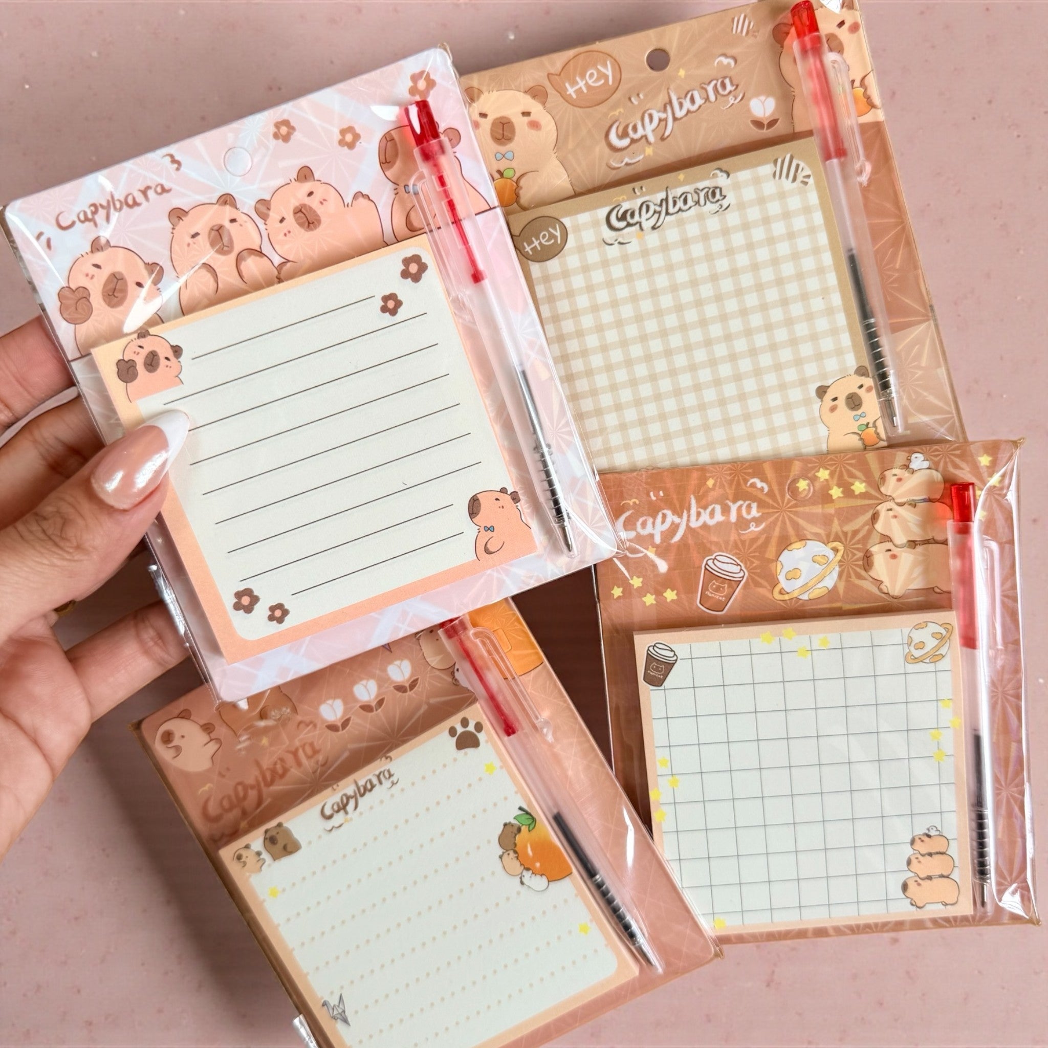 Notas Adhesivas Capybara con Lapicero