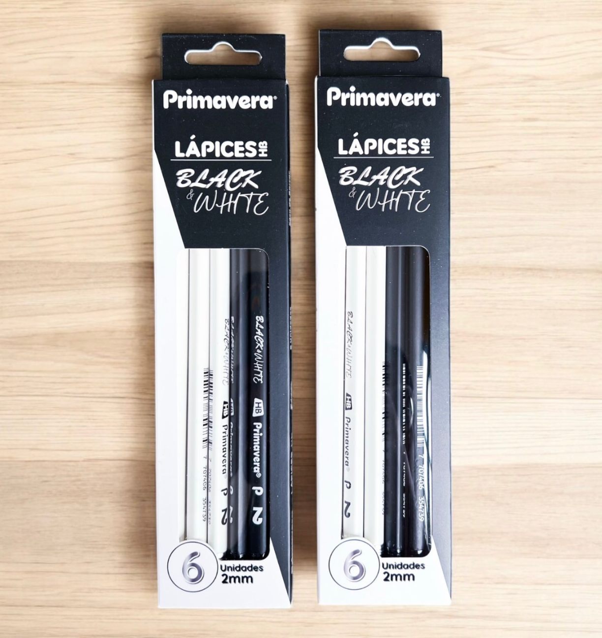 Lápiz Primavera Black and White x6