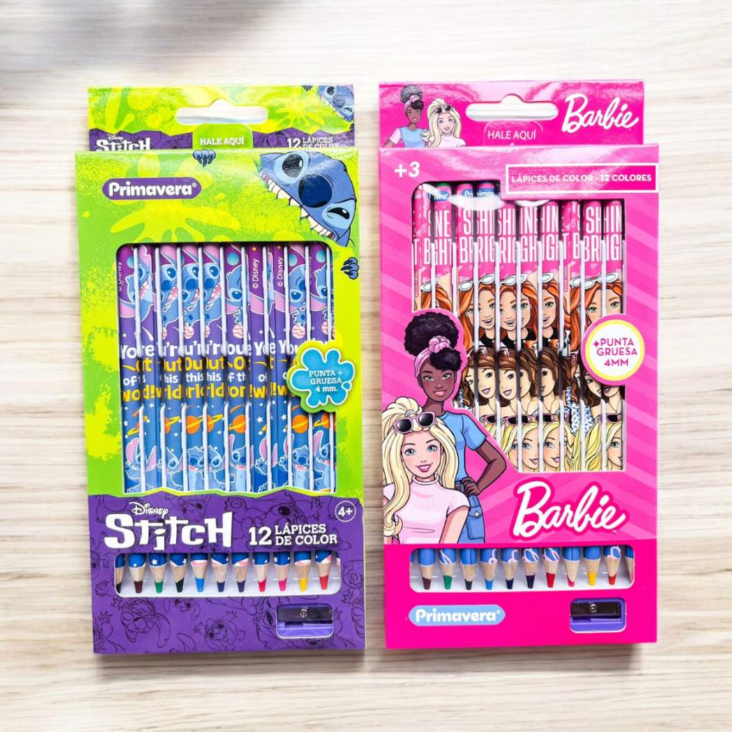 Colores personajes niña x12