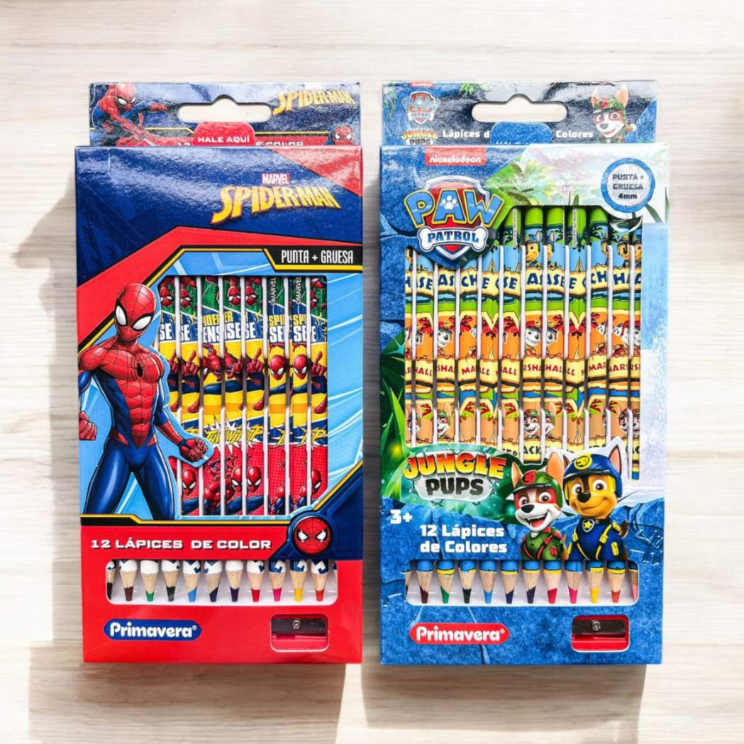 Colores personajes niño x12