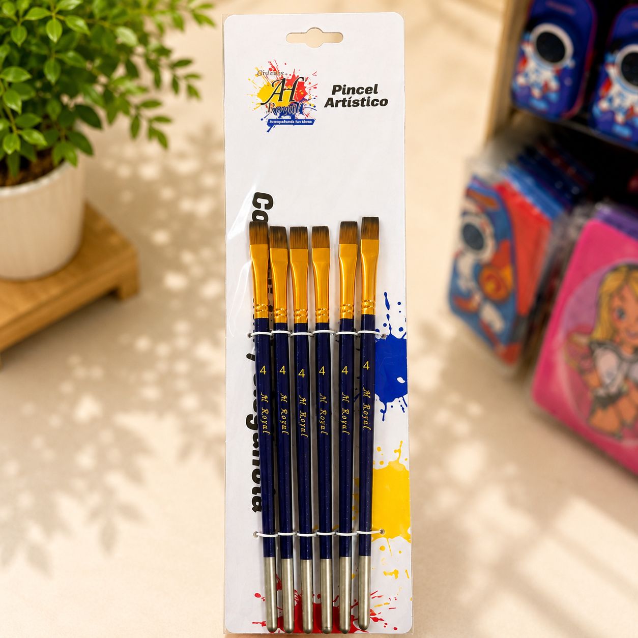 Set de Pinceles Planos x6