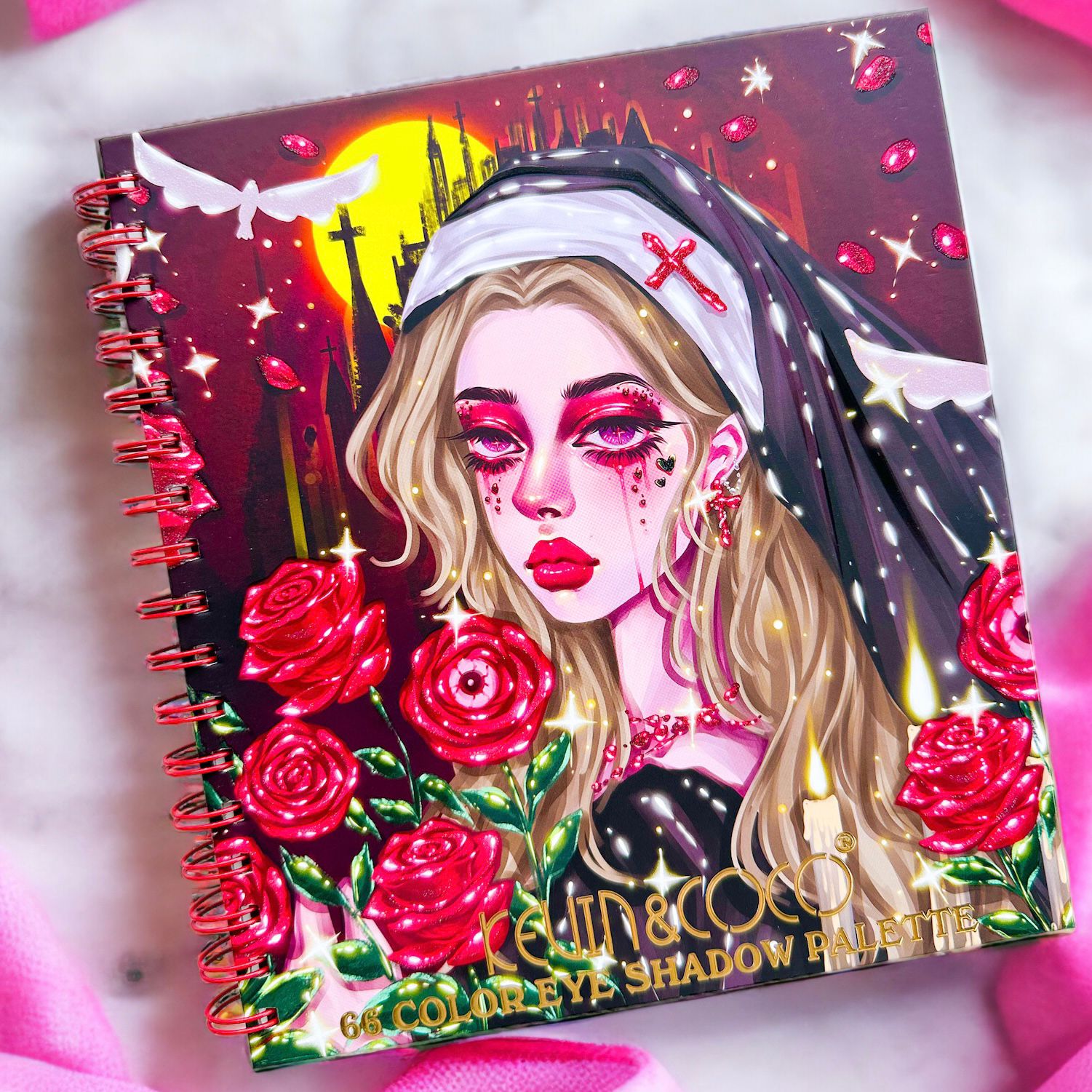 Paleta de Sombras Rosas Kevin&Coco 66 Tonos