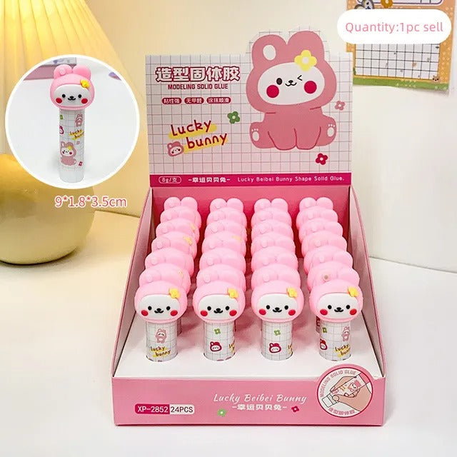 Pegante en Barra Conejito Rosa Kawaii