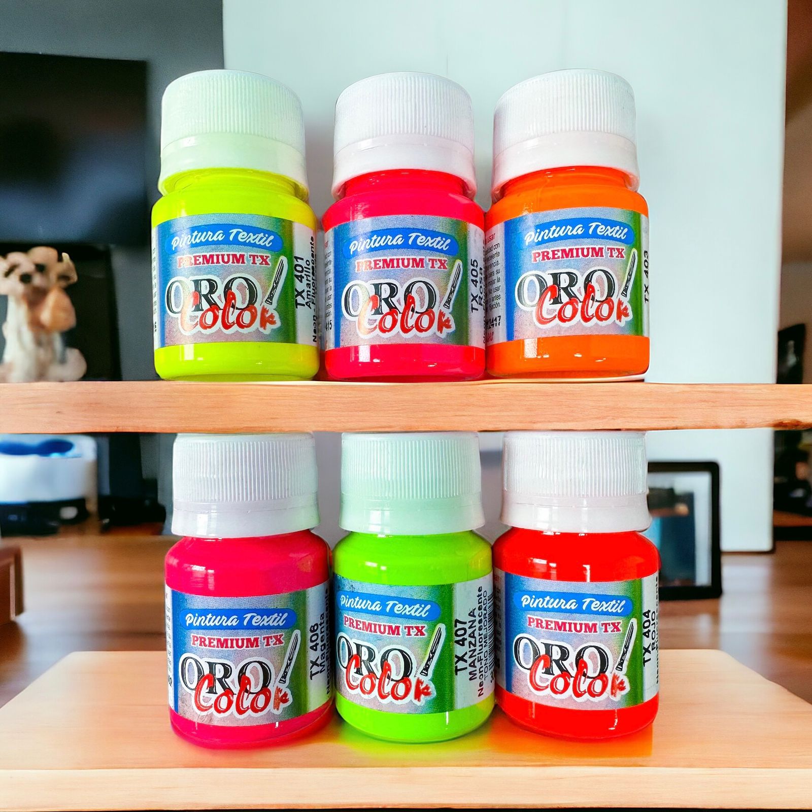 Pintura Textil Premium Fluorescente Oro Color