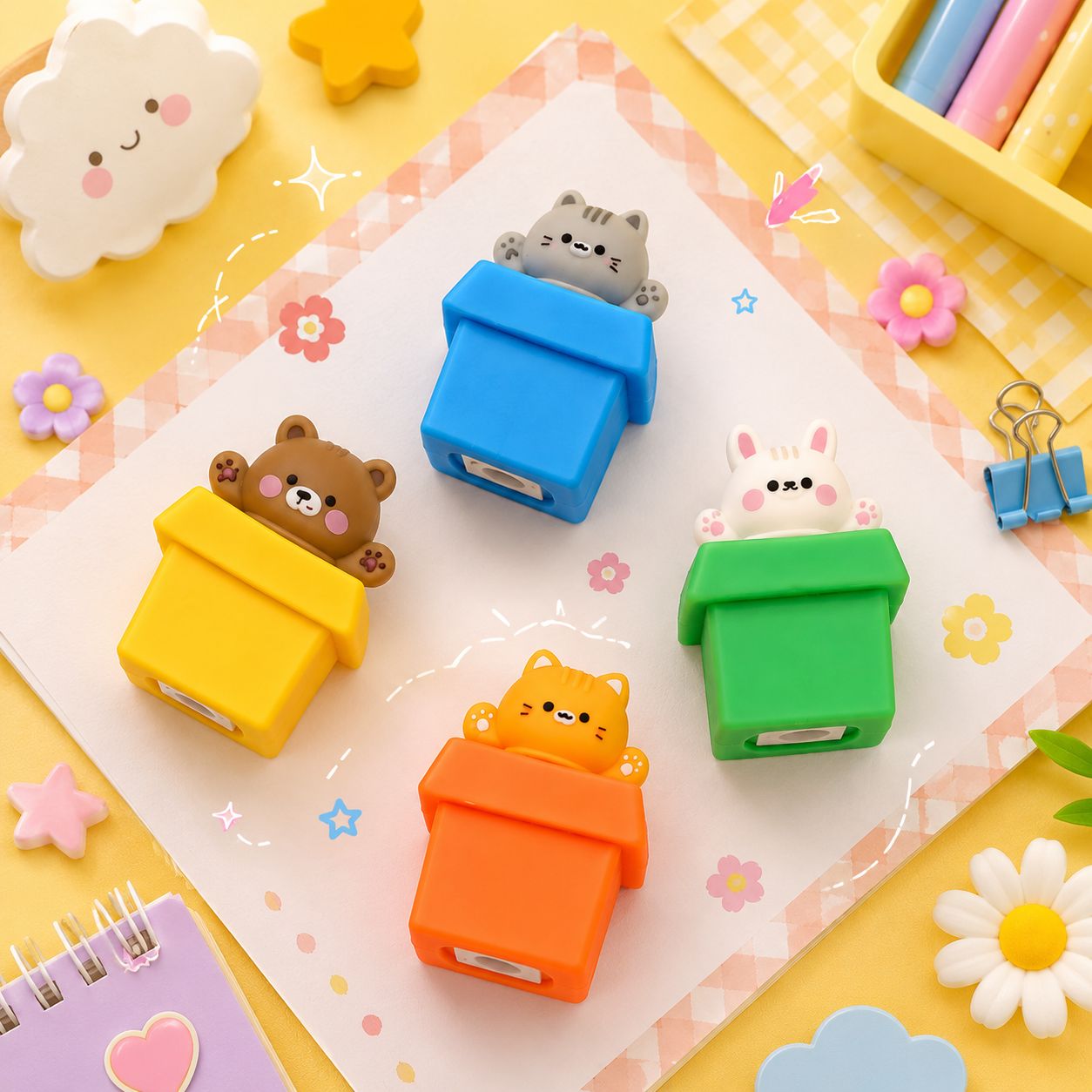 Animal Shaped Pencil Sharpener Kawaii Box