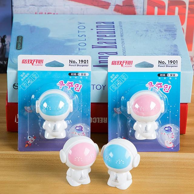 Sacapuntas Astronauta Azul y Rosa