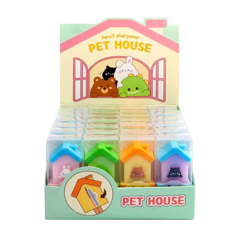 Sacapuntas Casita de Mascotas Kawaii