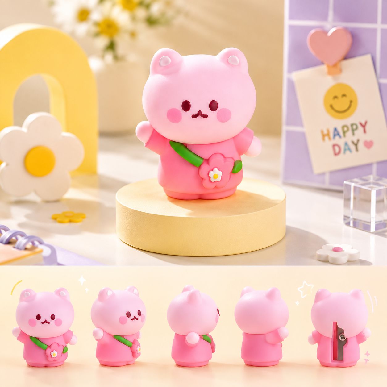Kawaii Pink Kitty Pencil Sharpener