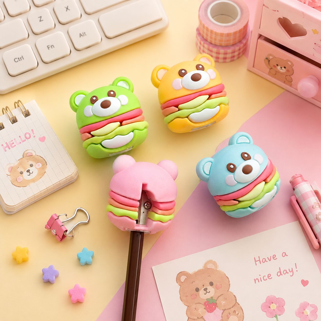 Bear Burger Pencil Sharpener