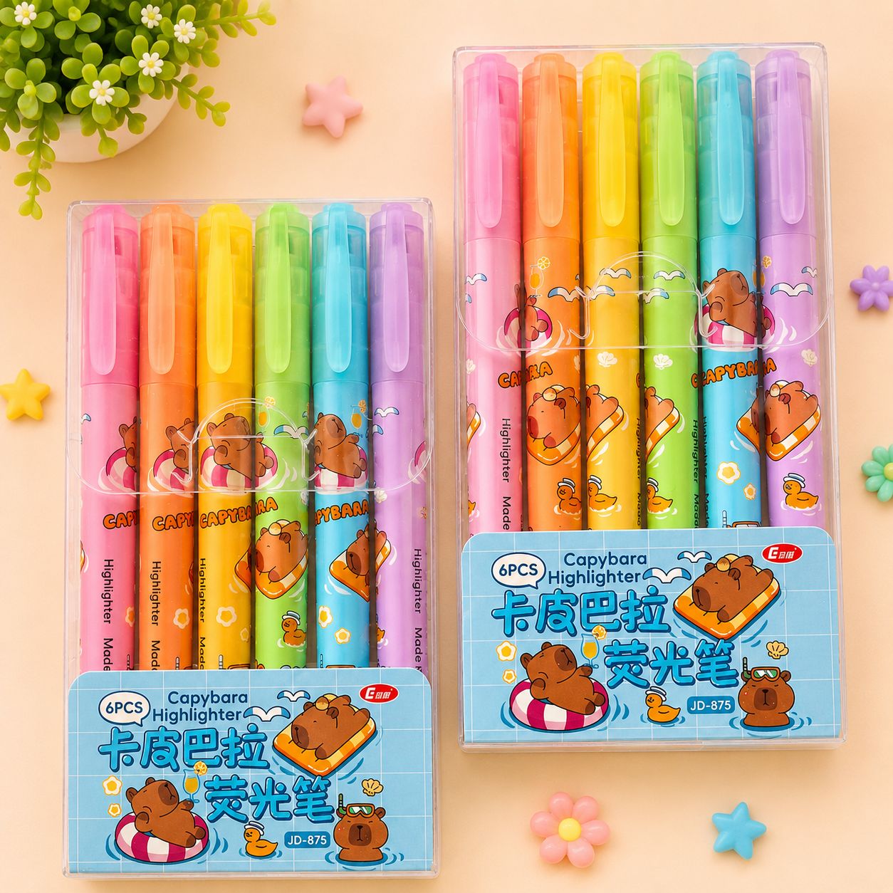 Capybara Highlighter Set x6