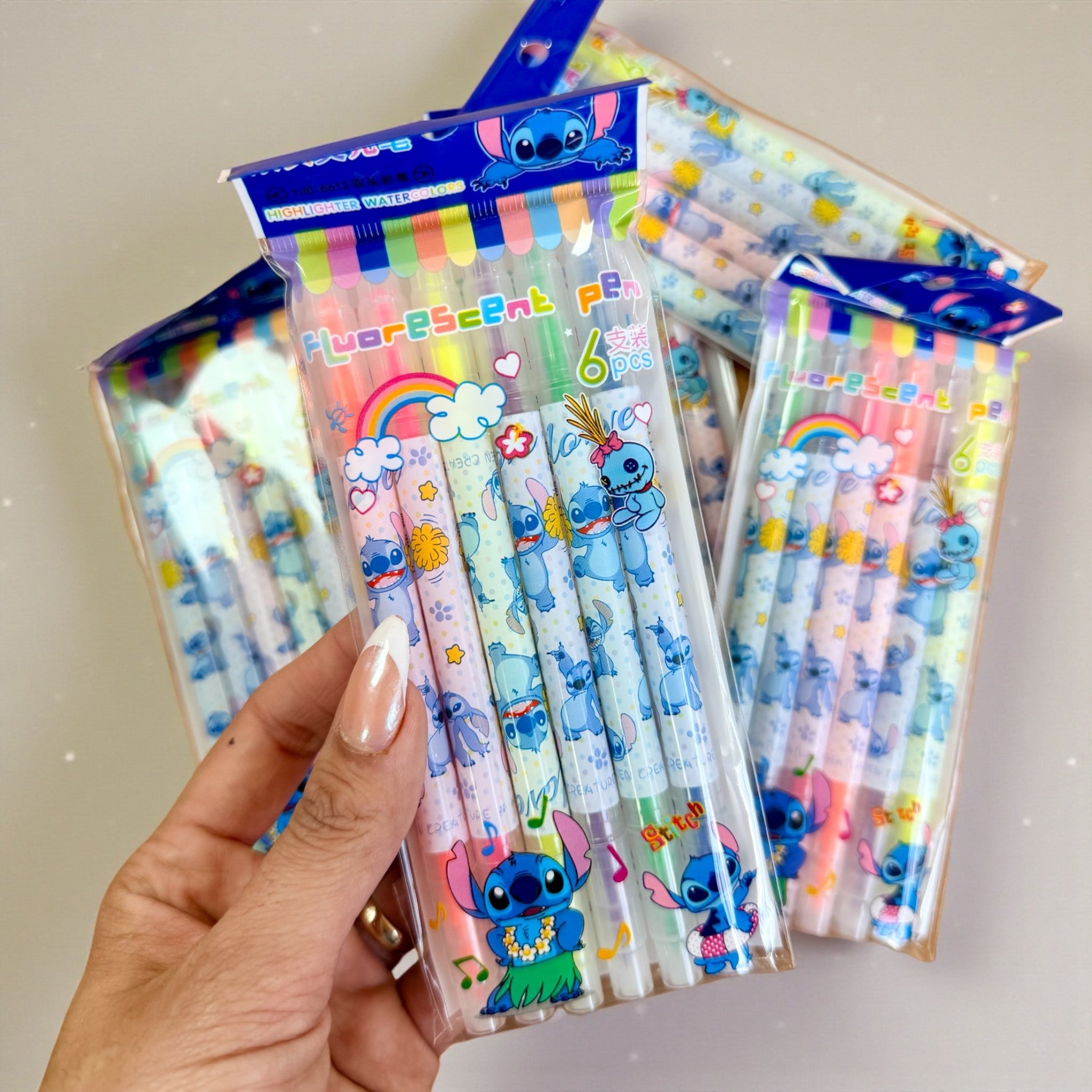 Set de Resaltadores Stitch