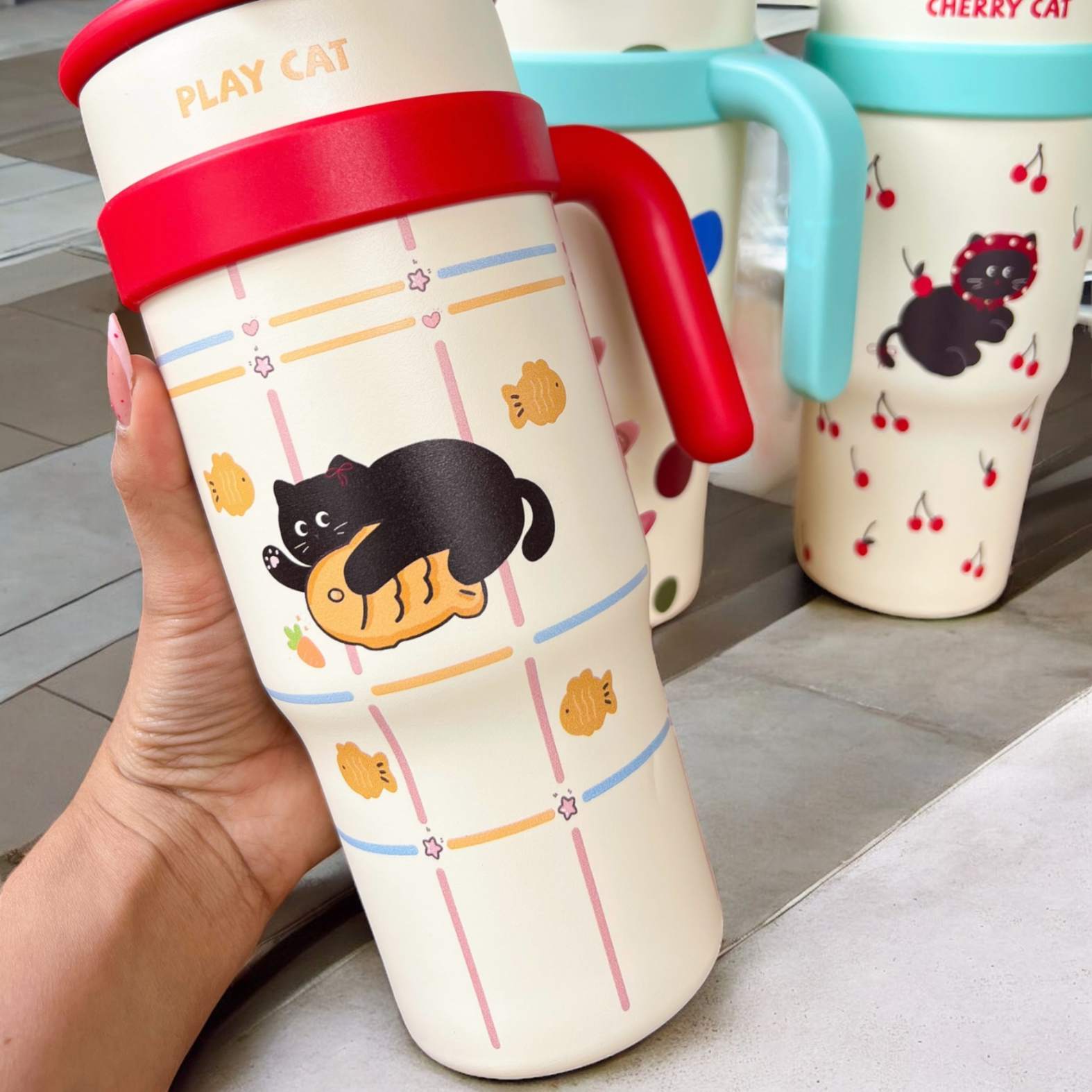 Termo Metálico Gatito Aesthetic 1.2 Lts