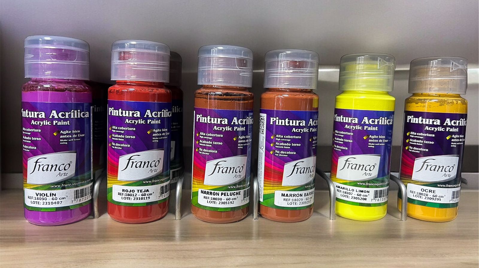 Pintura acrilica Franco Arte - Tonos Básicos