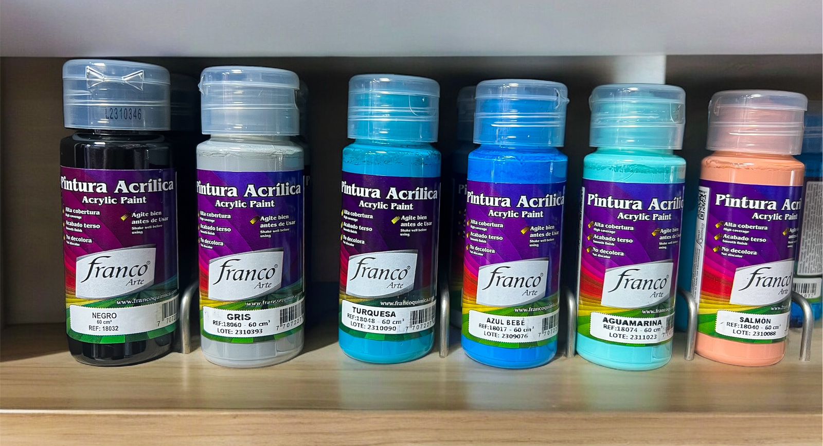 Pintura acrilica Franco Arte - Tonos Básicos