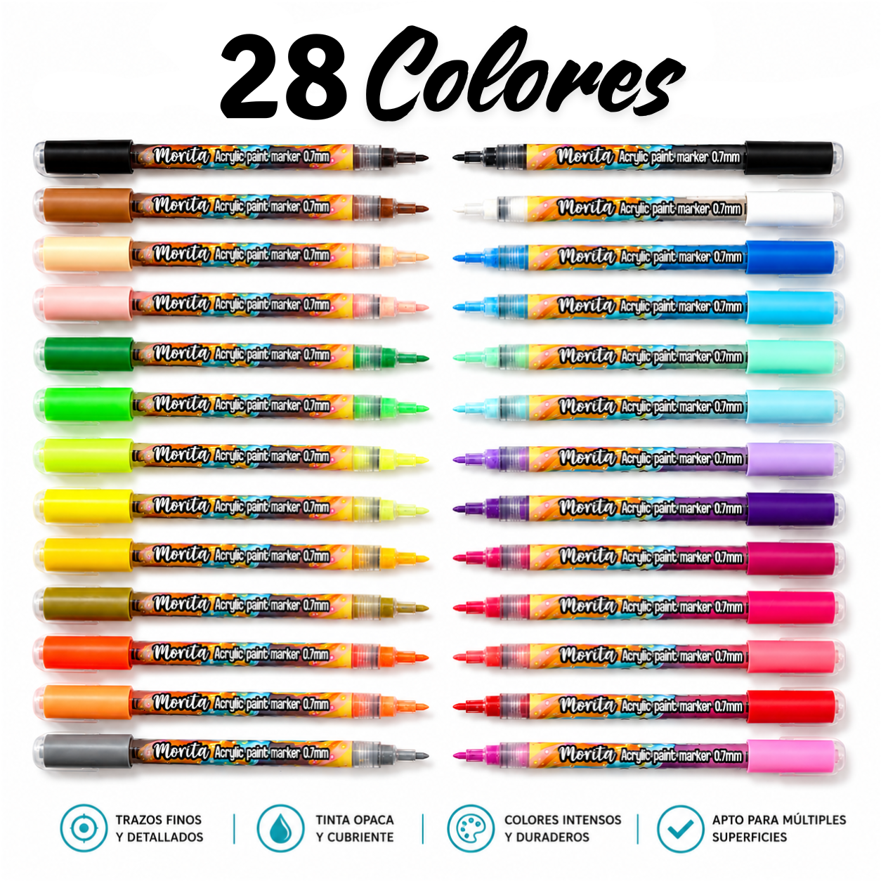 PRE-VENTA Acrylic Rainbow Morita x28 0.7 mm
