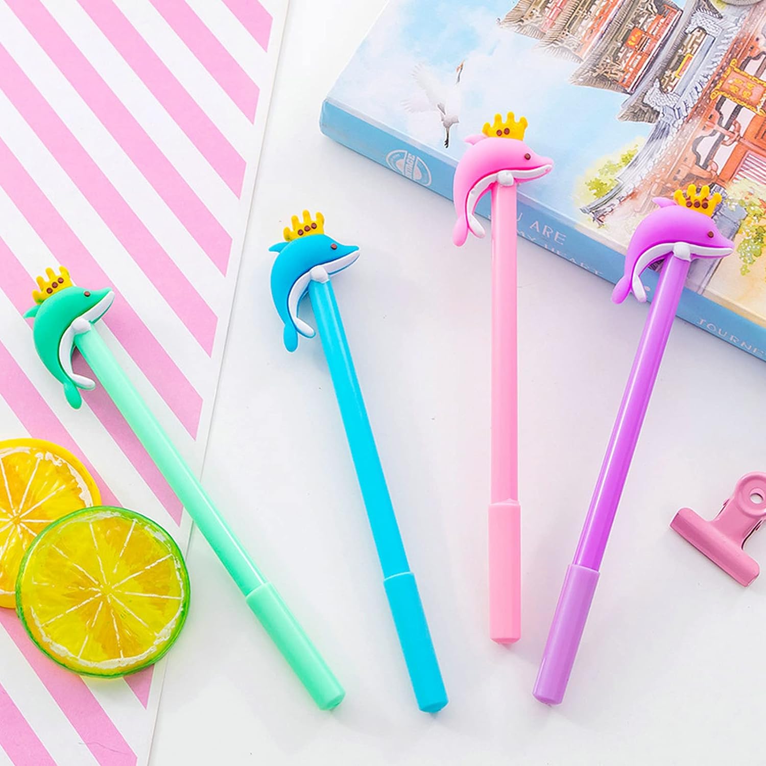 Lapicero Delfin con Corona Kawaii