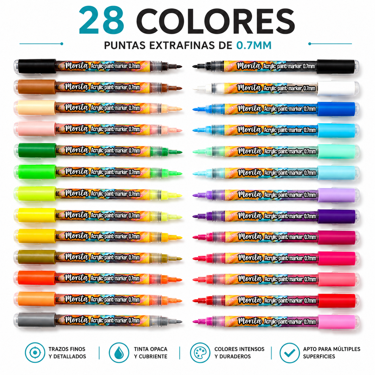 PRE-VENTA Acrylic Rainbow Morita x28 0.7 mm